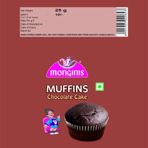 🟢Chocolate Muffins Cake(25g)(75pcs/box)(MRP ₹10/Pcs.)