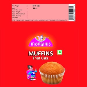 🟢Fruit Muffins Cake(25g)(75pcs/box)(MRP ₹10/Pcs.)