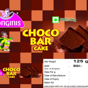 🟢Chocolate Bar Cake(125g)(45pcs/box)(MRP ₹50/Pcs.)