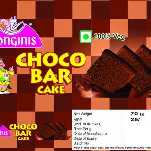 🟢Chocolate Bar Cake(70g)(45pcs/box) (MRP ₹25/Pcs.)