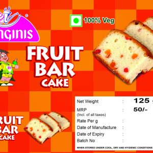🟢Fruit Bar Cake(125g)(45pcs/box)(MRP ₹50/Pcs.)