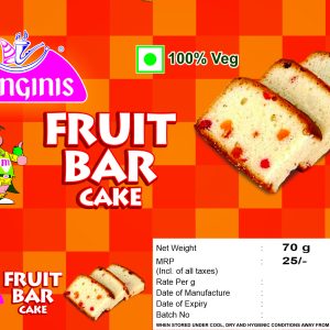🟢Fruit Bar Cake(70g)(45pcs/box) (MRP ₹25/Pcs.)